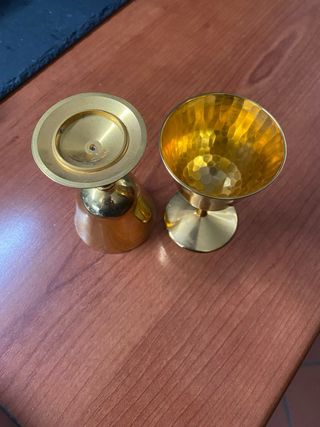 Bicchieri da aperitivo dorati a 24 carati,