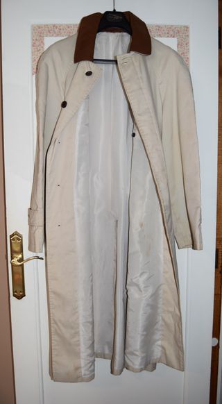Gabardina vintage beis de hombre talla 52