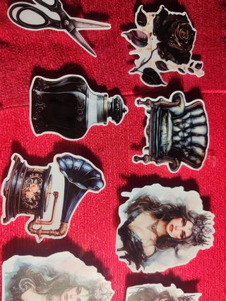 Pack 13 Stickers Pegatinas Rosa rosales bruja