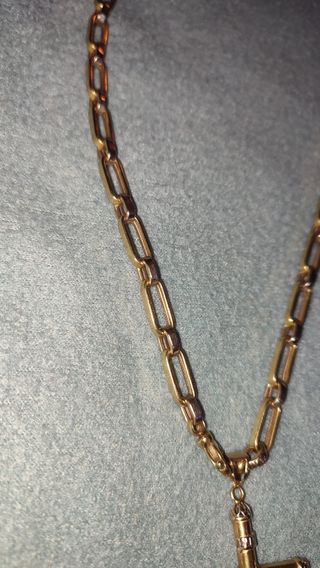 CADENA ANCHA ORO BLANCO Y AMARILLO