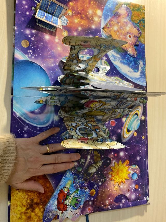 Libro espacial niños desplegable 