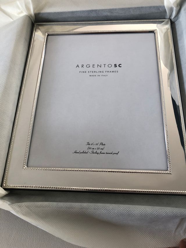 CORNICE ARGENTO foto 8x10" made in italy - qualità