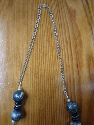 Collar y Pendientes, cadena de plata