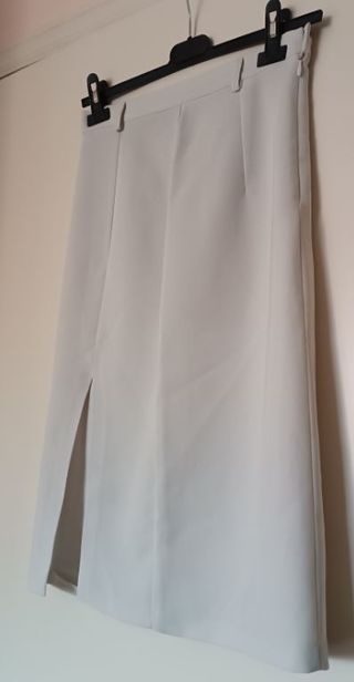 Gonna longuette vintage '90,color corda, tg. S-XS