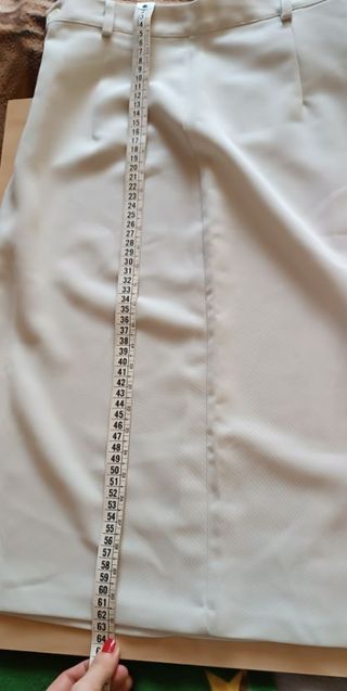 Gonna longuette vintage '90,color corda, tg. S-XS