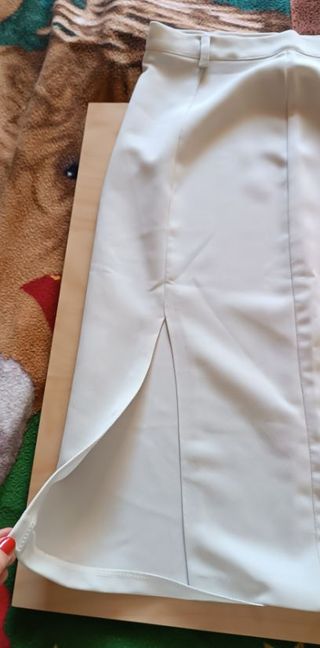 Gonna longuette vintage '90,color corda, tg. S-XS