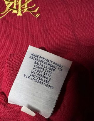 RALPH LAUREN Red Short hand Men L