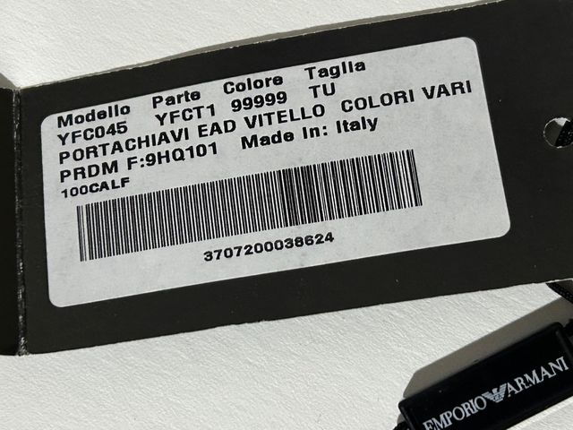 PORTACHIAVI EAD VITELLO in pelle emporio armani