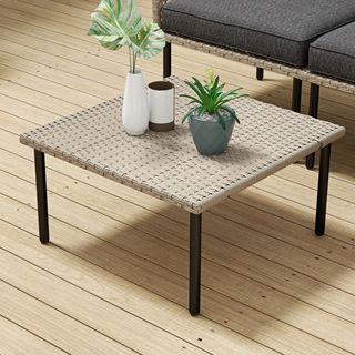 Set da Giardino 5 Pezzi in Rattan con 2 Sedie Late