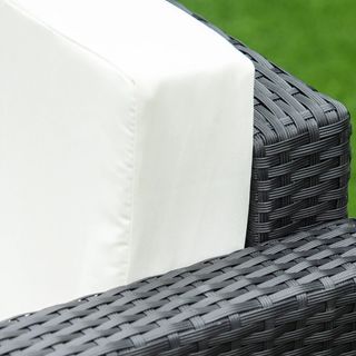 Set da Giardino 4 Pezzi in Rattan PE e Acciaio, c