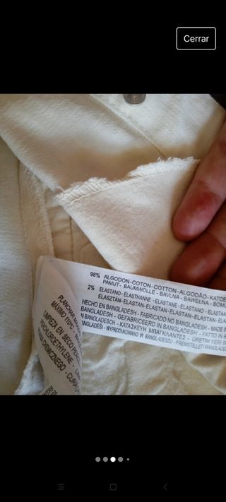 Chaleco niña vaquero ver medidas Zara Kids 162 cm.