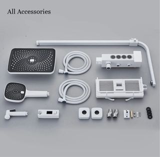 Grifo de ducha termostatico con conjunto completo.