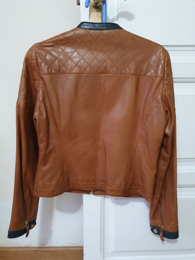 cazadora piel massimo dutti