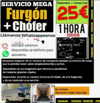 Alquiler Furgoneta con chofer y portes