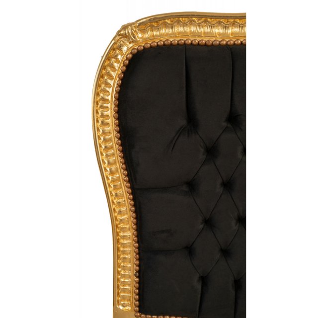 Testata Letto in Faggio Dorato e Velluto Nero - El