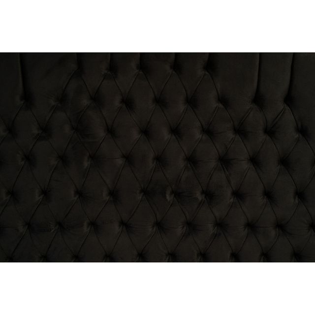 Testata Letto in Faggio Dorato e Velluto Nero - El