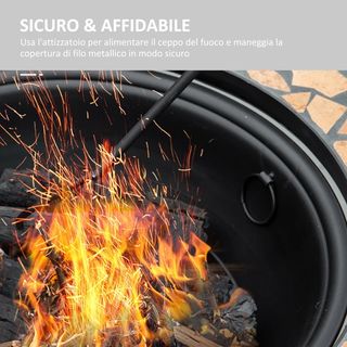 Braciere da giardino con copertura Spark,