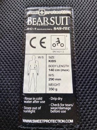 Protector espalda Junior - Sweet Bearsuit