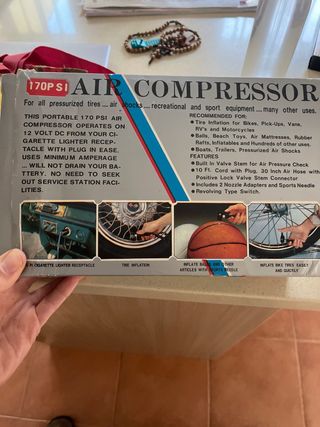 Compresor de aire portatil antiguo