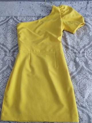 Vestido corto fiesta amarillo