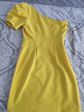 Vestido corto fiesta amarillo
