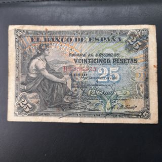 Billete 25 pesetas 1906