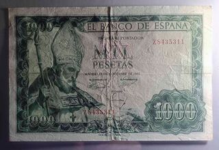 Billete España 1000 pesetas 1965 San Isidoro