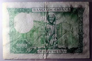 Billete España 1000 pesetas 1965 San Isidoro