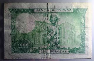Billete España 1000 pesetas 1965 San Isidoro