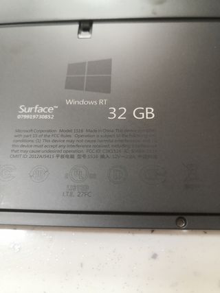 Surface Windows RT 32GB Modelo 1516