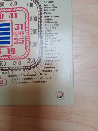 Dial radio Iberia original de cartón