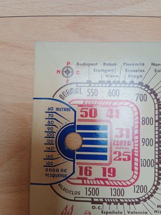 Dial radio Iberia original de cartón