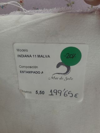 Indiana algodón fallera baturra.