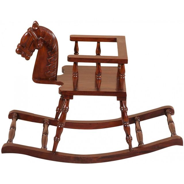 Cavallo a Dondolo Artigianale in Mogano - Consegna