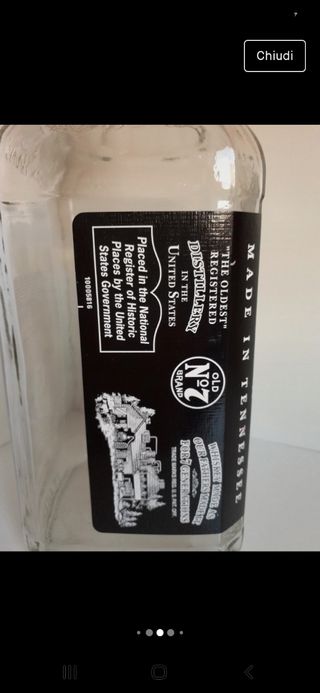 Bottiglia vetro vuota 1,5l Jack Daniel's.