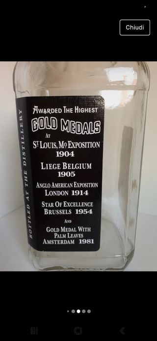 Bottiglia vetro vuota 1,5l Jack Daniel's.