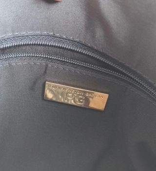 Bolso Purificación García marrón y azul