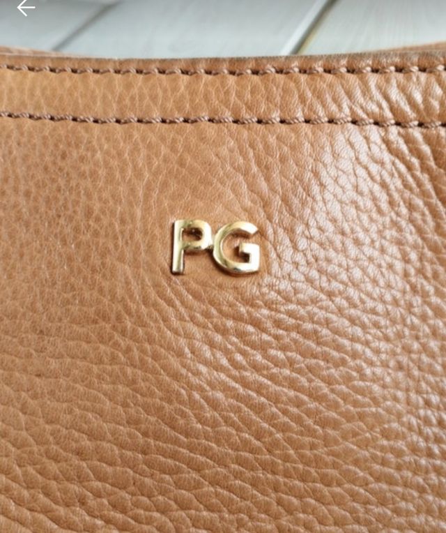 Bolso Purificación García marrón y azul