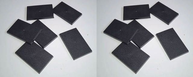 12x Peanas de 60x40mm para juegos wargames de