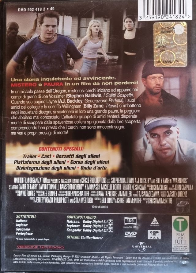 DVD Warnings presagi di morte