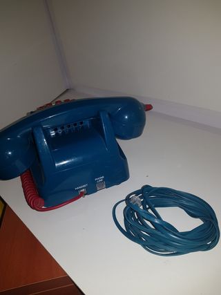 Teléfono vintage azul Funciona
