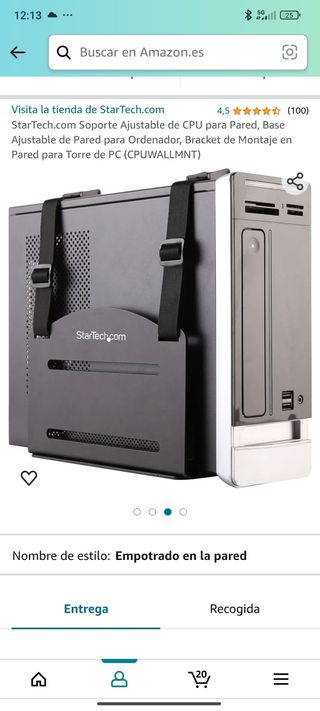 Soporte  colgar para portátil o CPU