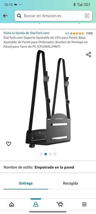 Soporte  colgar para portátil o CPU