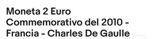 Le 2 Euro commemorative 2010 Francia