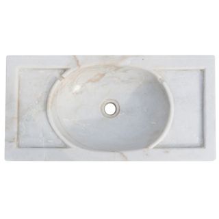 Elegante Lavabo Artigianale in Marmo Bianco - Desi