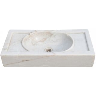 Elegante Lavabo Artigianale in Marmo Bianco - Desi