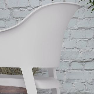 Set di 4 sedie da giardino impilabili in plastica