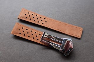 Correa 20mm piel Marrón Racing estilo TAG HEUER