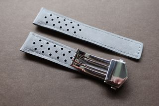 Correa 20mm piel Gris Racing estilo TAG HEUER