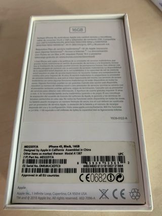 Caja vacia Iphone 4s